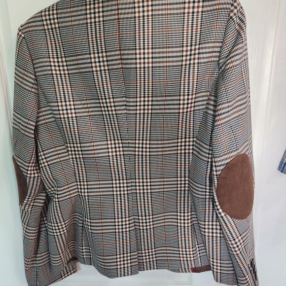 Tommy Hilfiger Womens Plaid Blazer - Brown and Black size 10 - Picture 2 of 2